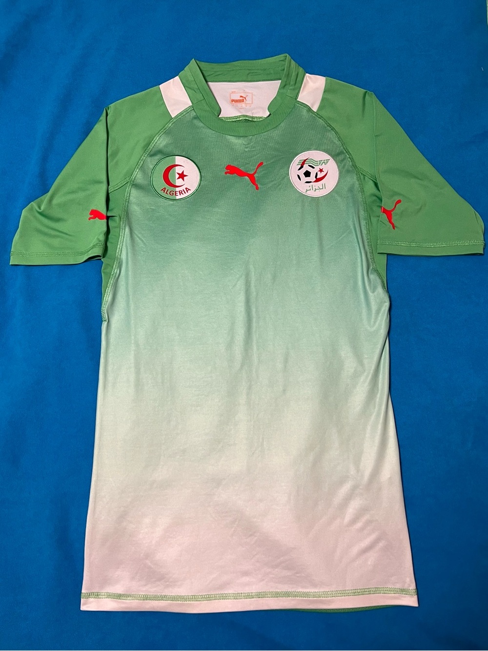 Puma Men’s Algeria Green White Gradient Soccer Jersey